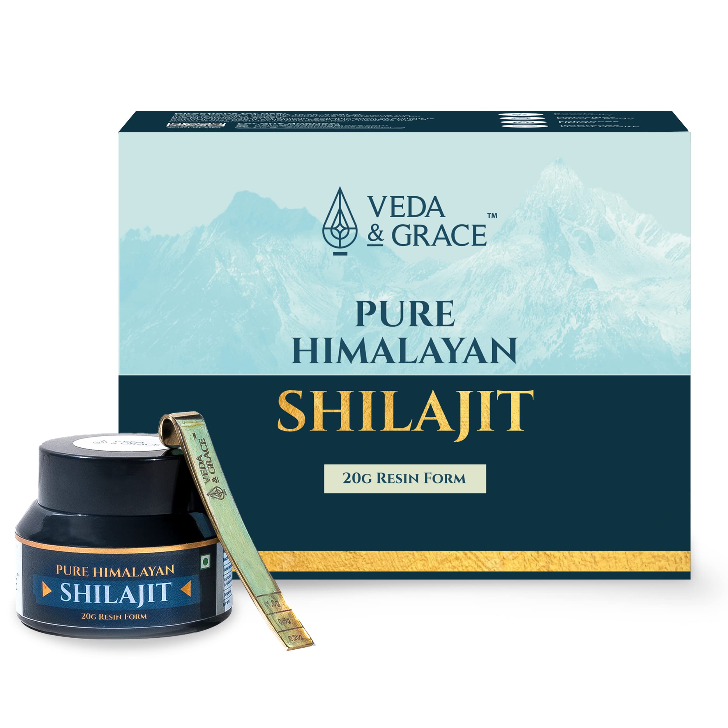 Veda & Grace Himalayan Shilajit/Shilajeet Resin Form - 20G | 100% Pure and Natural Shilajit/Shilajeet Resin | Performance Booster For Endurance and Workout | Contains Lab Report | Pack of 1 (B0BVGPVKWV) Amazon Price History, Amazon Price Tracker