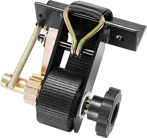 Miniatura 9 de VEVOR Correas de trinquete para escalera, soporte de tubo cuadrado negro de 1.4 pulgadas, correas de estante de escalera negras de 1.5 pulgadas de