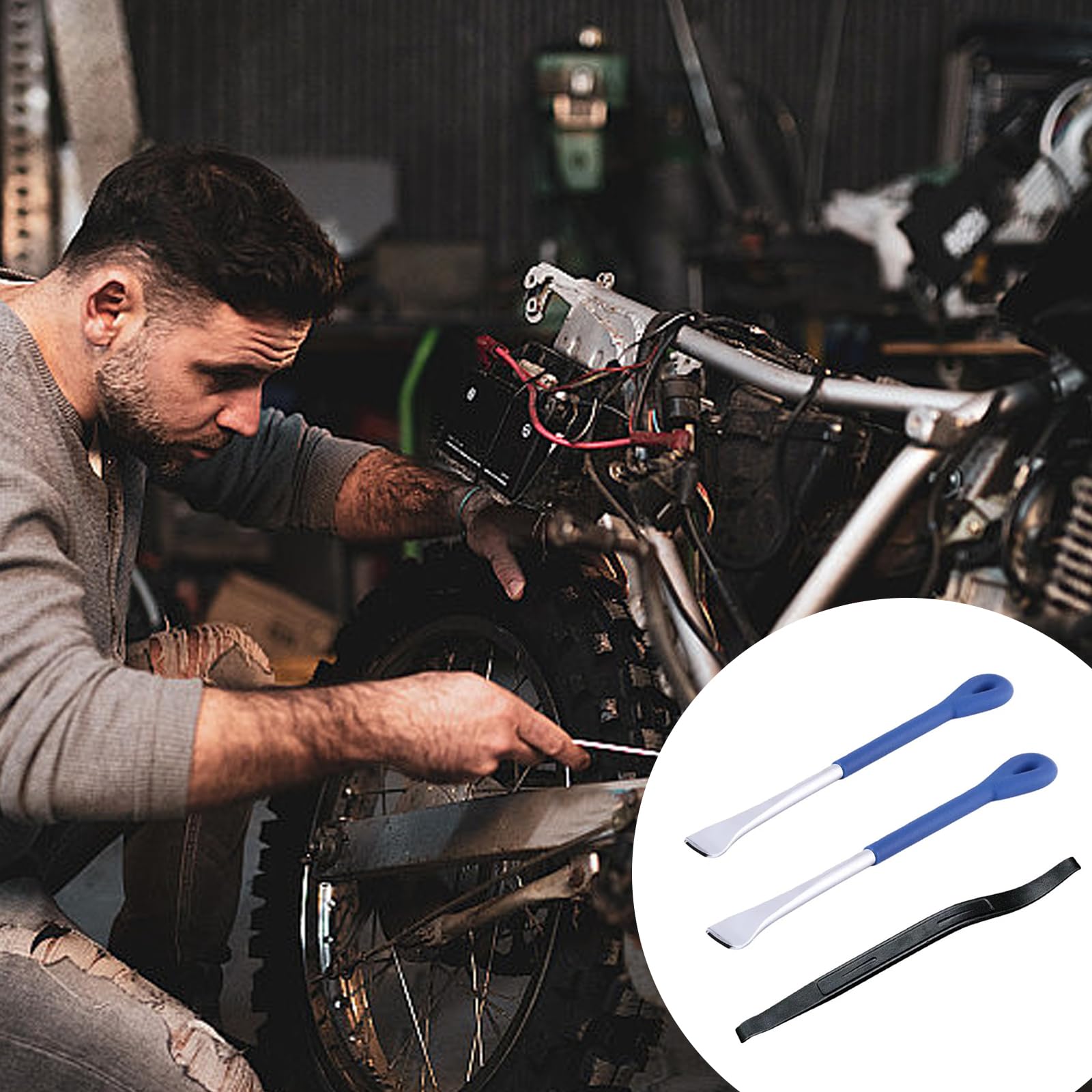 Biciclette Leva Pneumatico Cucchiaio Ferro Cambiare Strumento, Leve Bici Cerchi Protezioni Pneumatici Biciclette