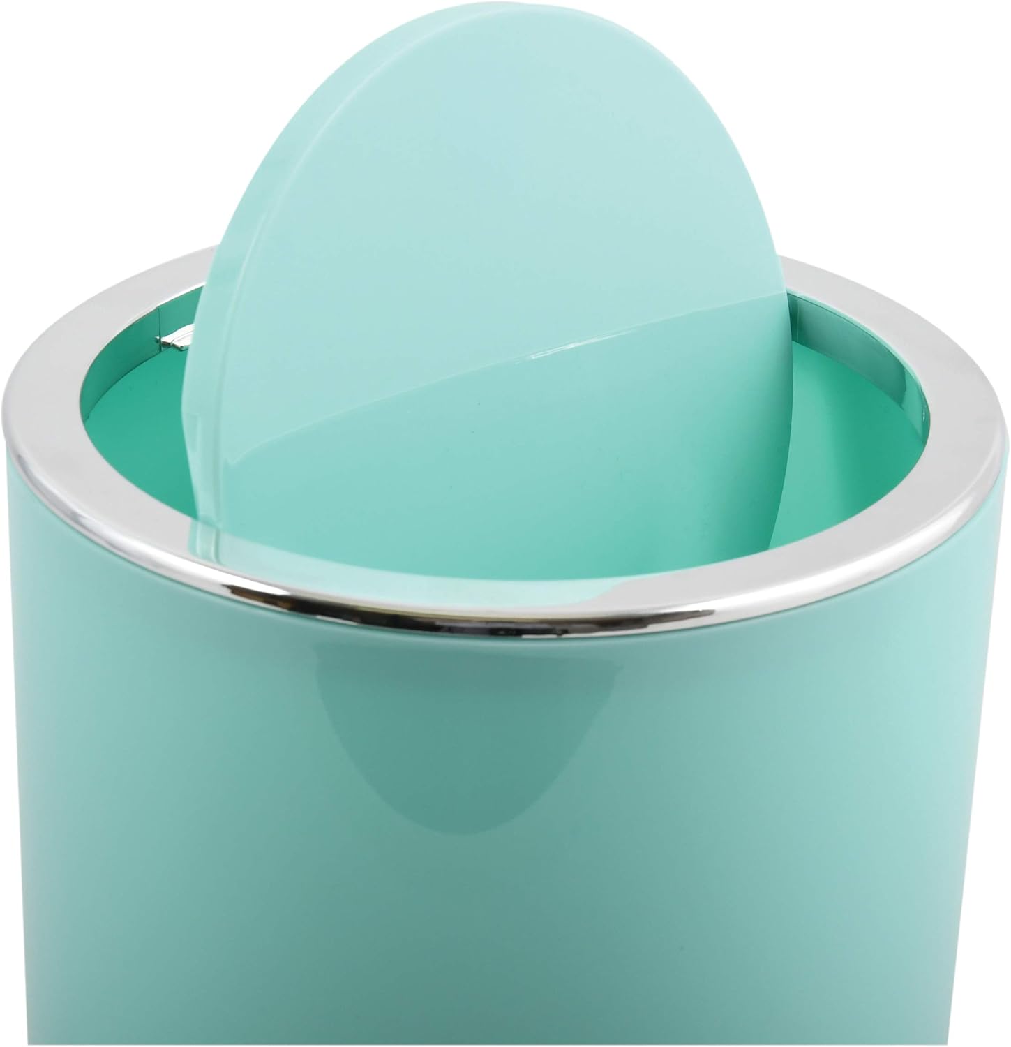 MSV Aspen Design Bathroom Pedal Bin Push Swing Lid Waste Bin 6 litres (Diameter x H): Approx. 18.5 x 26 cm Pastel Green