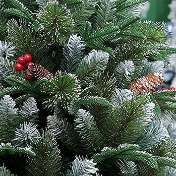 Christmas Tree High Density Branches Bare Trees 59.1 inches 150 cm Snow Make Tree White Green Assembly, Simple Fashion Nordic Real High Concentration Storage Convenient Muffin Christmas Gift