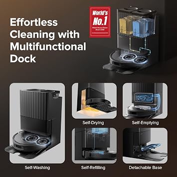 roborock Qrevo S Robot Vacuum and Mop with Threshold Strip