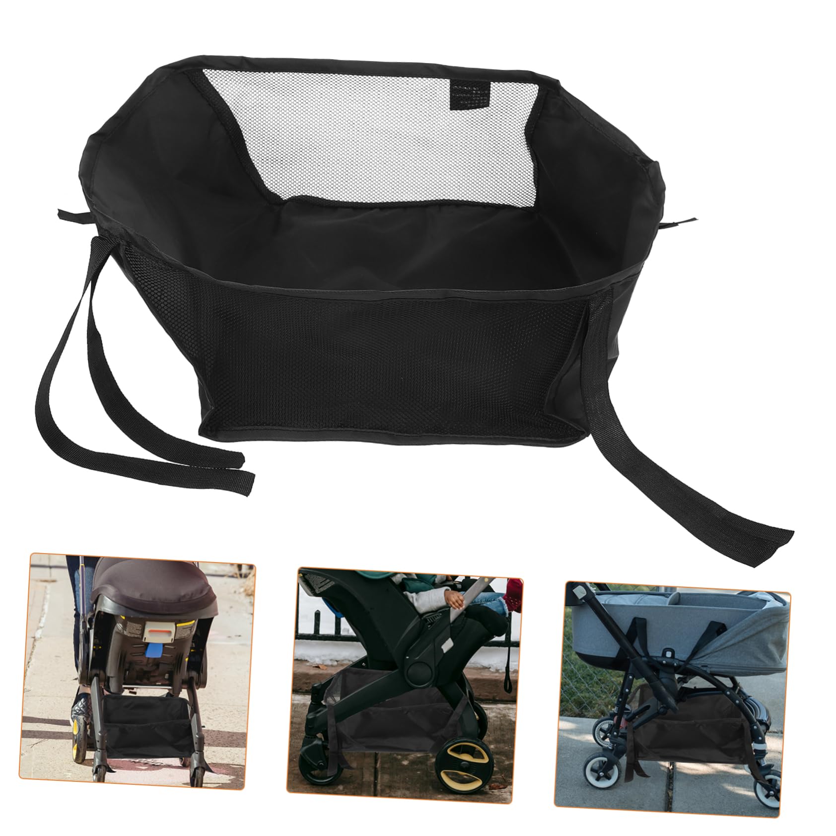 Yardwe Organizer Borsa Portaoggetti Multifunzione Oxford per Passeggino Nero Sicura per Uscite All'aperti per Neogenitori, per Uscite All'aperto e Shopping