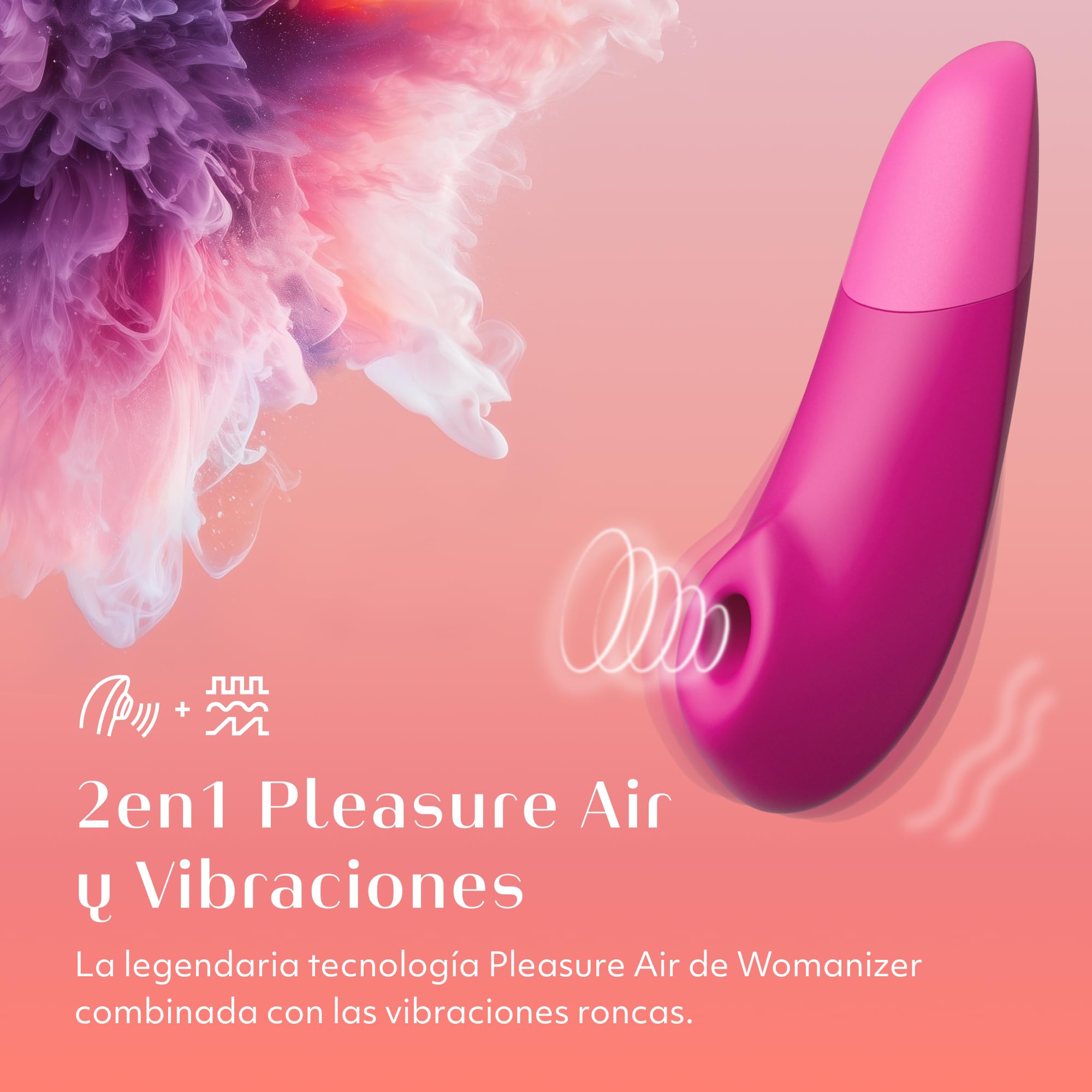 Womanizer Enhance Succionador de clítoris femenino 2 en 1 | Vibrador mujer con Succión para el Clítoris | Juguetes eróticos para pareja sexuales | Impermeable y Recargable | Rosa
