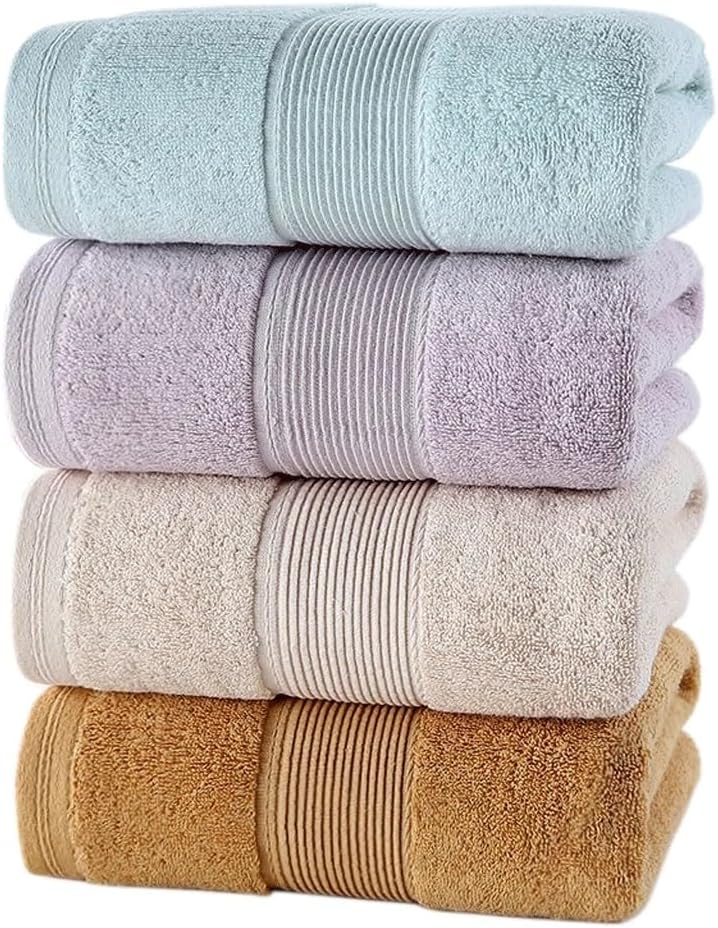 JSEIAJB Towel Bathroom Soft Feel High Absorbent Shower Hotel Bath Towel Solid