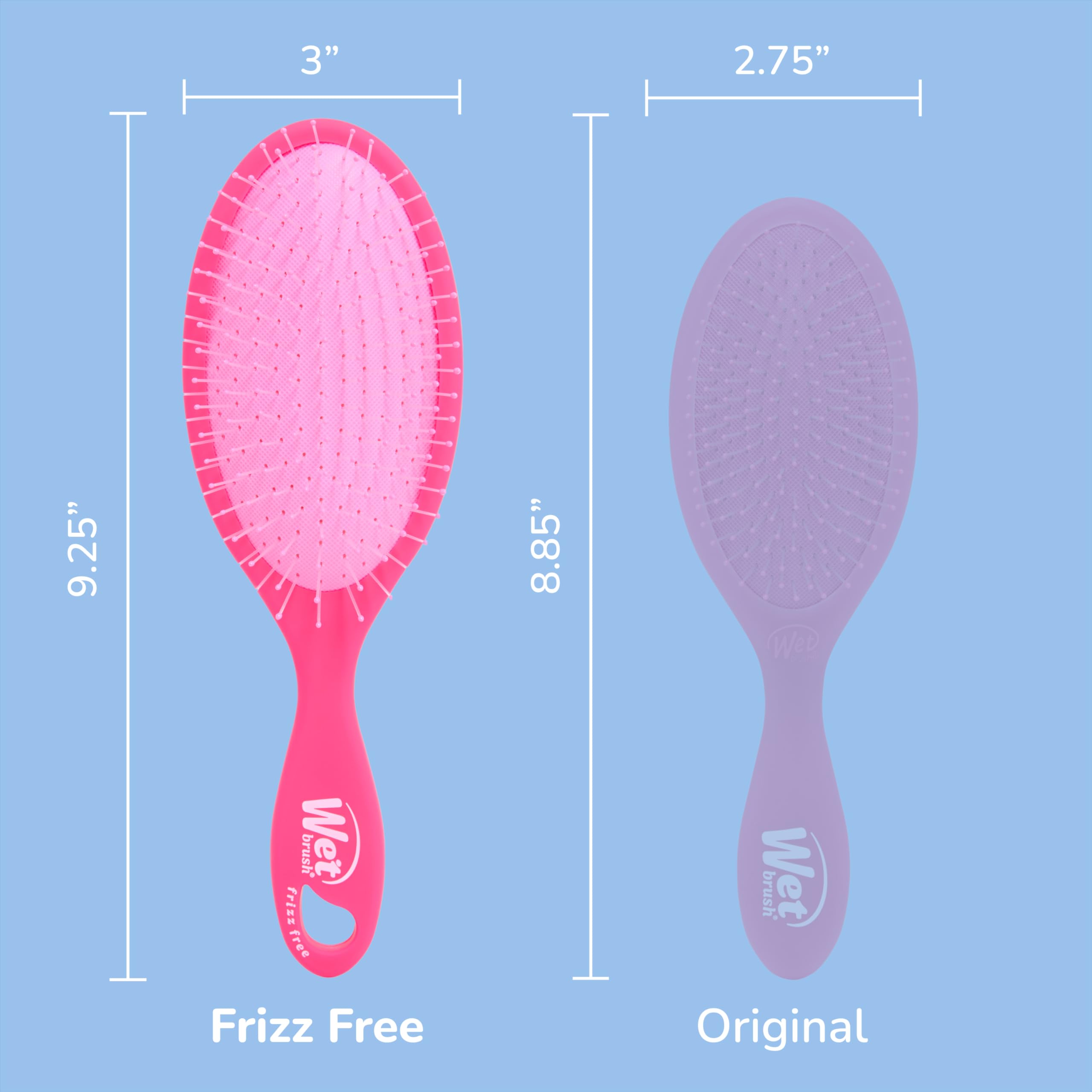 Wet Brush Frizz Free Detangler reduziert Kräuseln, statische und fliegende Haare mit Ionen-Technologie, glatte Oberfläche, Stylingbürste verleiht Glanz, ergonomisches Design, funktioniert auf allen