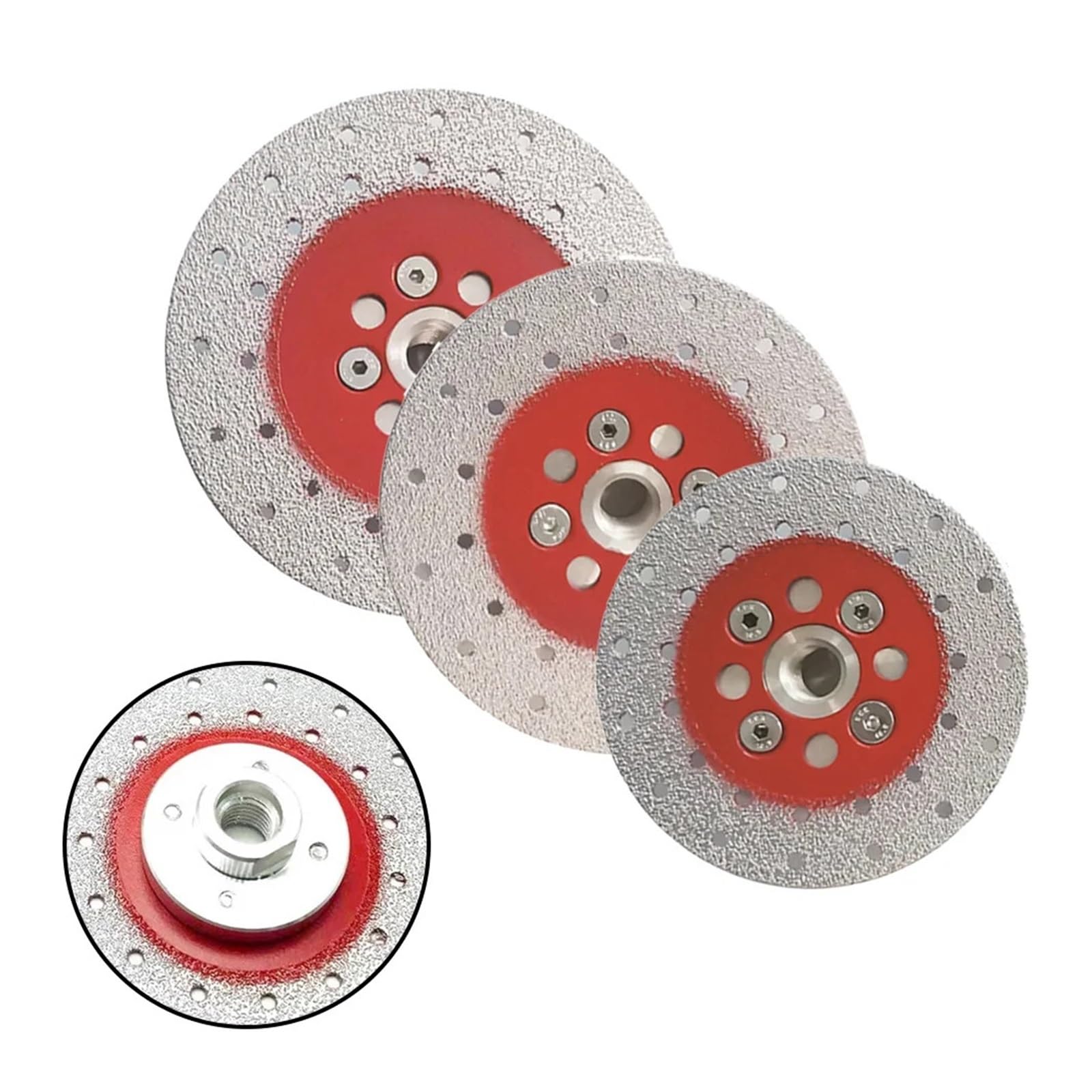 Disco abrasivo a doppia faccia M14 Disco abrasivo con rivestimento diamantato brasato da 100/115/125 mm Disco da taglio con grana diamantata 40/50 (Size : 100mm)