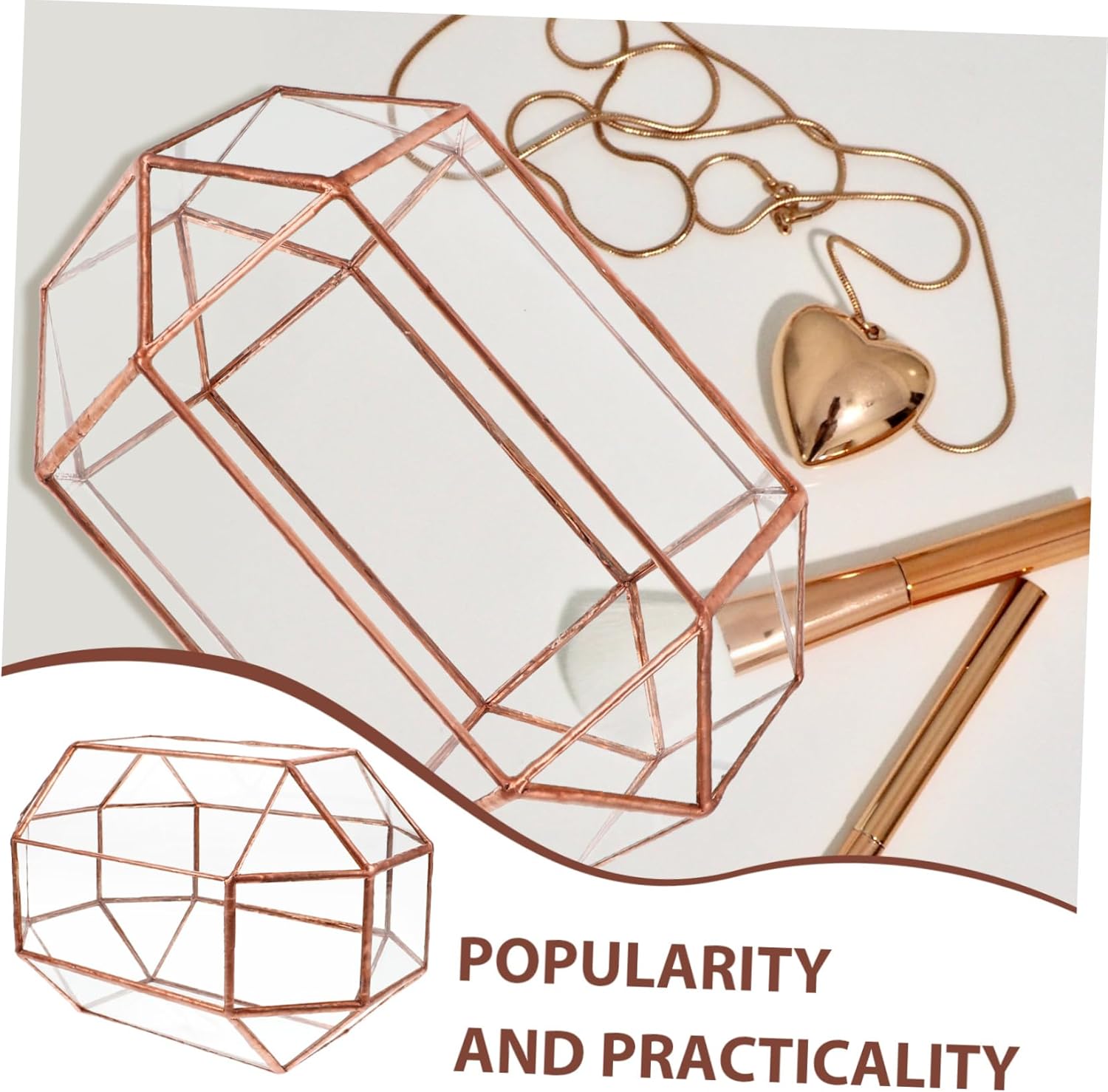 Glass Vintage Wedding Card Box Elegant Keepsake Organizer for Wedding Favors Holiday Greetings Special Occasions Premium Glass Design Decorative Storage for Cards Jewelry