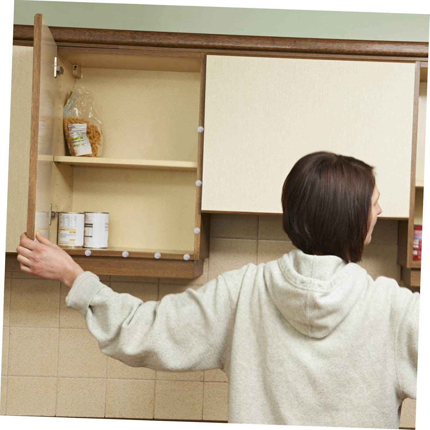 POPETPOP 10sheets Self-Adhesive Cabinet Door Bumpers Noise-dampening Pads for Furniture for Cabinets Doors and Easy to Install