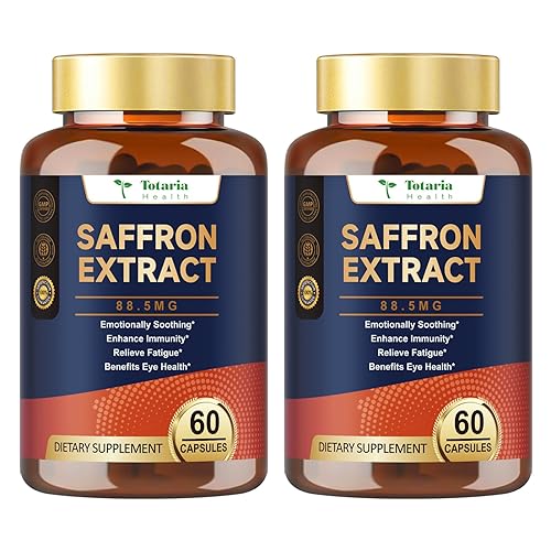 Miniatura 10 de Suplementos orgánicos de azafrán feliz – Extracto de azafrán 100% orgánico 88.5 mg por porción con crocins, safranal y azafrán para un mejor estado