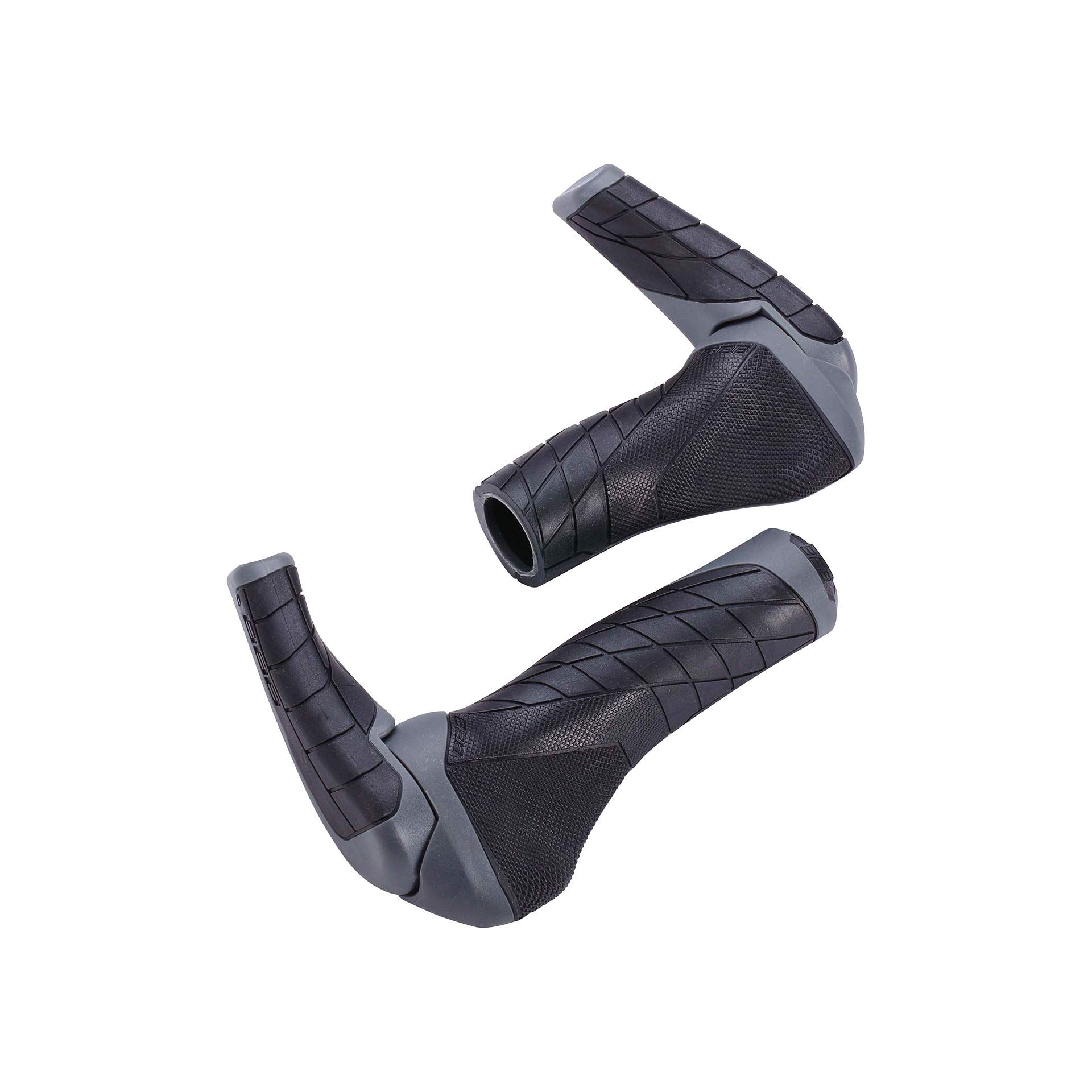 BBB Cycling Bike Lenkergriffe für Twist Grip mit Fahrradstangenenden 85mm rutschfestes ergonomisches Weichgel für Mountain Urban Bikes E-Bikes ErgoStyleSet BHG-88