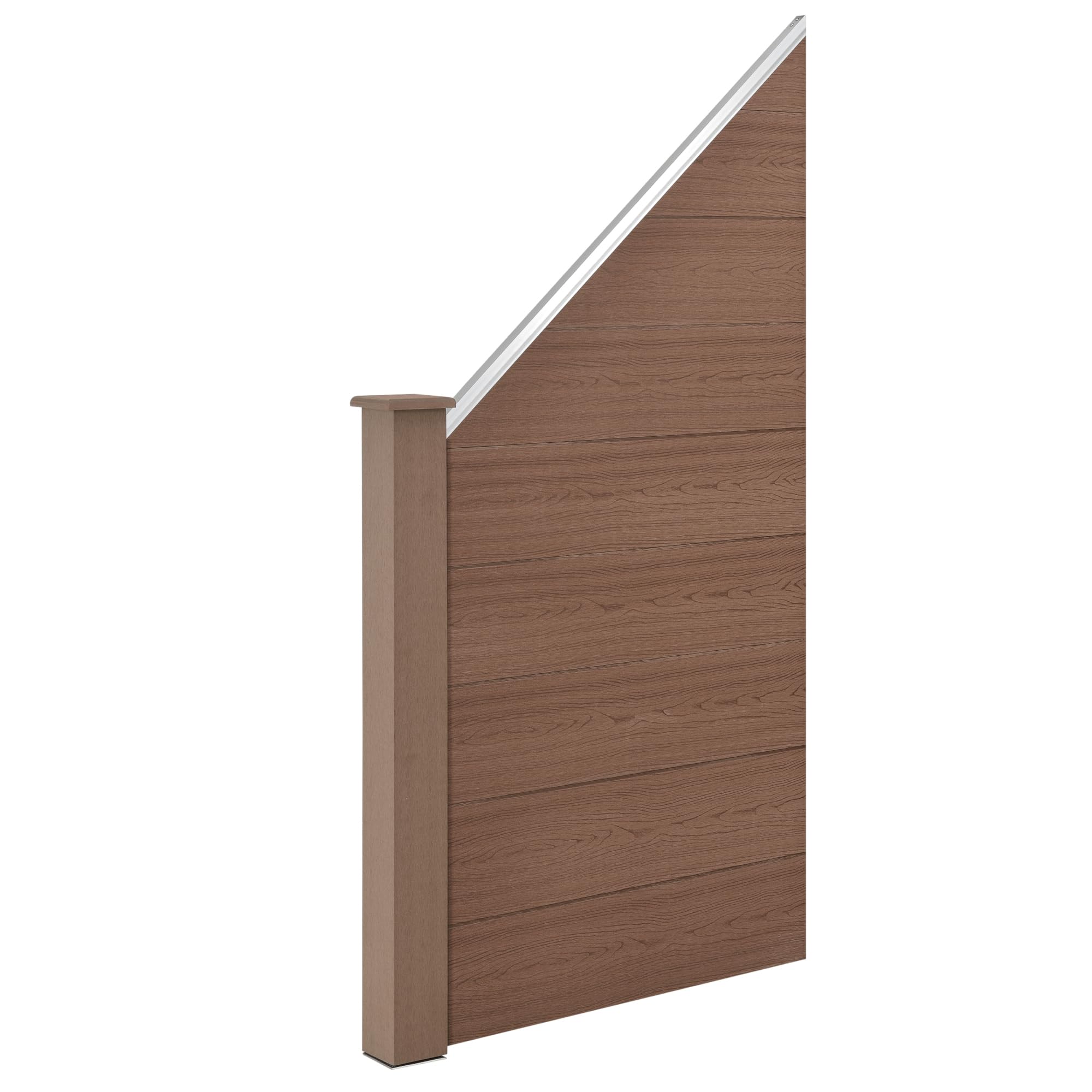 Clôture de Jardin Brise Vue Brise Vent Bois Composite Brun 180 x 96 cm