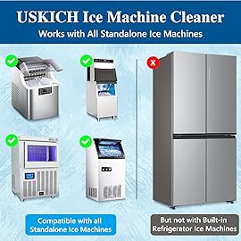 USKICH 4 Pack Ice Machine Cleaner Maker Descaler-68 fl oz Nickel Safe Descaler,Ice Maker Cleaner Solution Compatible with Ice Machine Brands Scotsman,KitchenAid,Hoshizaki
