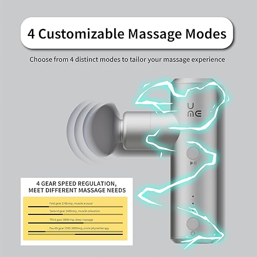 Vista 7 de S1 Mini pistola de masaje, pistola de masaje de percusión de tejido profundo para relajación muscular corporal, pistola de masaje de mano