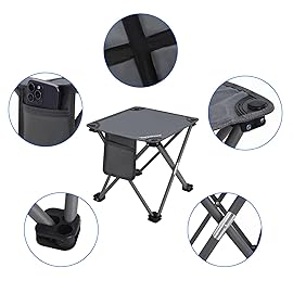 Roptat 2 Pack Camping Stool,Portable Folding Compact Lightweight Stool Seat for Camping Fishing Hiking Gardening Outdoor Walking Backpacking Travelling and Beach with Carry Bag (Grey)