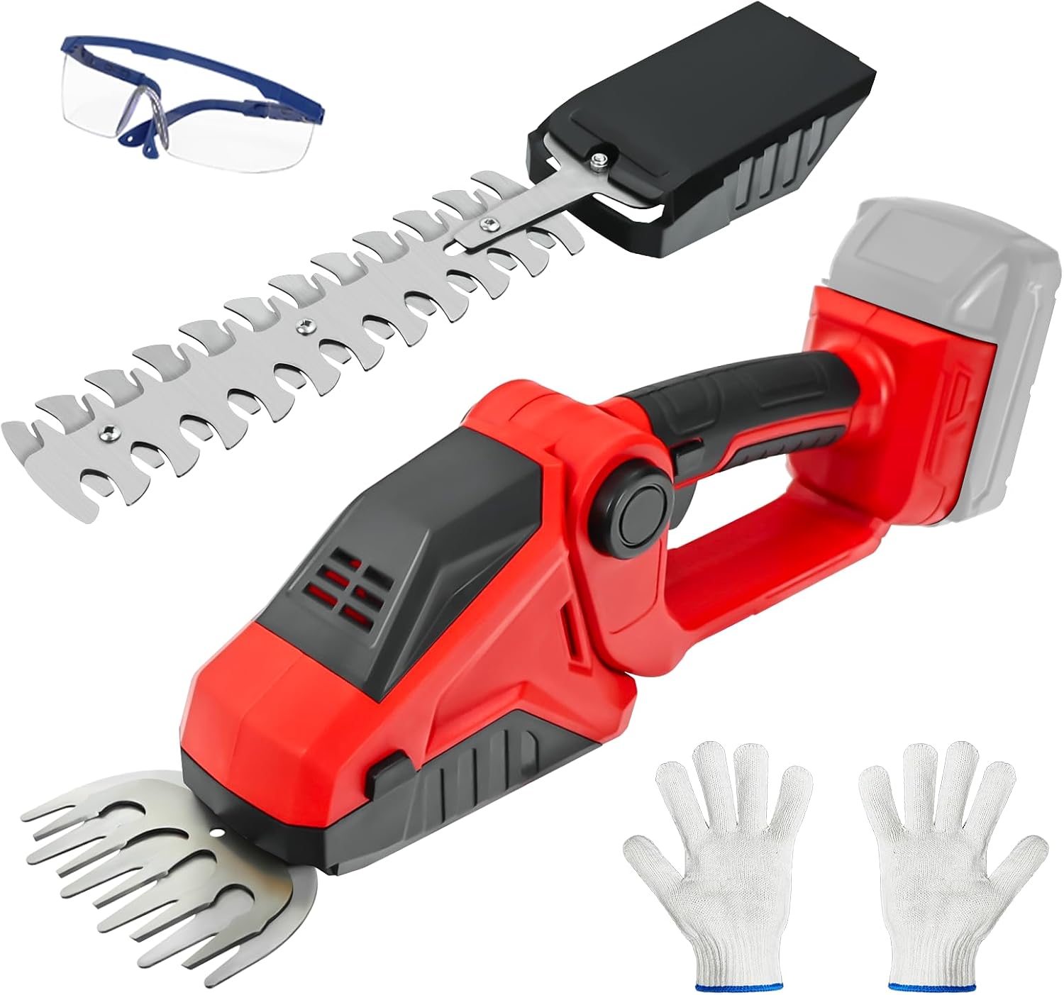 Hedge Trimmer Cordless for Milwaukee 20v Battries, 2 in 1 Small Weed Trimmer for Shrub, Garden, Grass, Lawn and PruningBatteries not included
