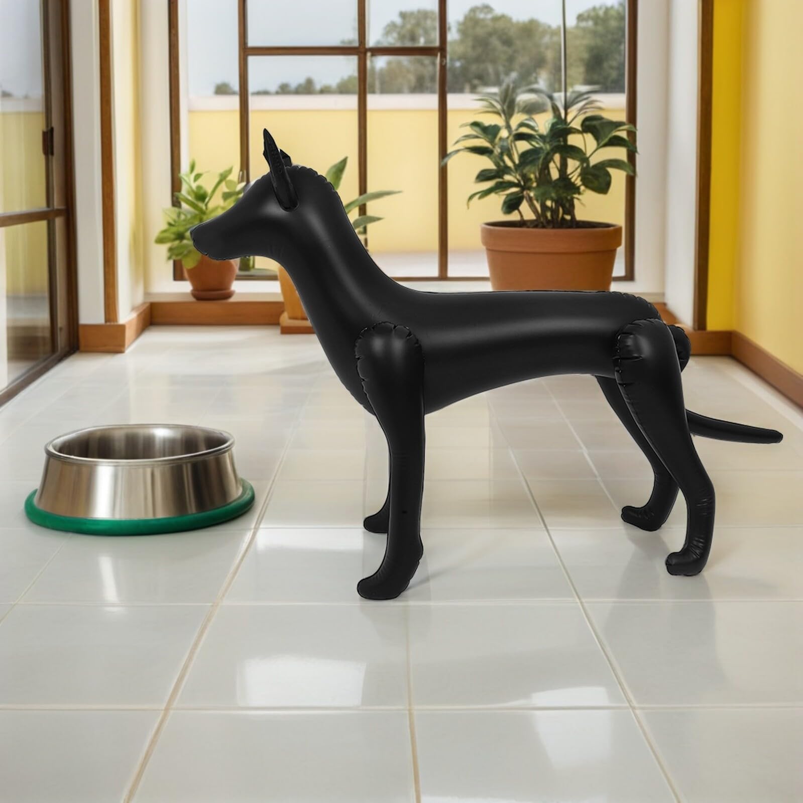 Mobestech Manichino Gonfiabile per Cani 2 Pezzi in PVC Nero 018Mm Espositore per Modelli di Cani e Abbigliamento per Animali Domestici Leggero e Portatile per Negozi Feste e Vetrine
