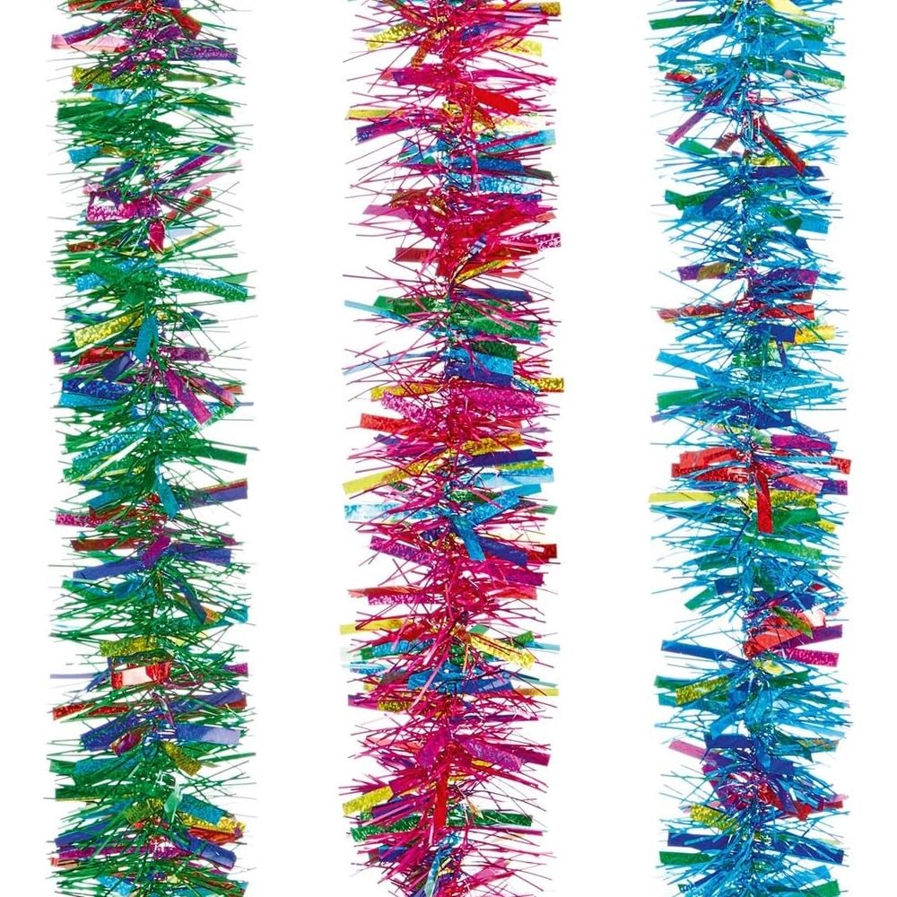 Premier Multicolor Chunky & Fine Cut Tinsel Garland 2M