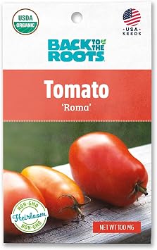 Back to The Roots 100% Organic Seed Packet - Tomato Roma 140mg