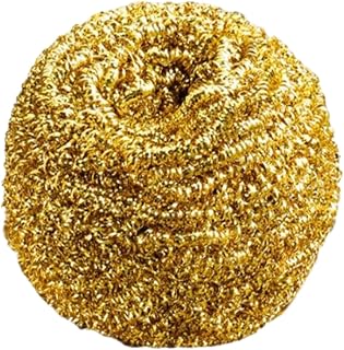 Copper Dish Scrubber,Extra Strength Pots Pans Cleaning Ball - Stainless Steel Pot Dirt Remover Kitchen Cleaning Tools for Tough Buildup Oil Stain Pan Barbecue Grill Stove Top