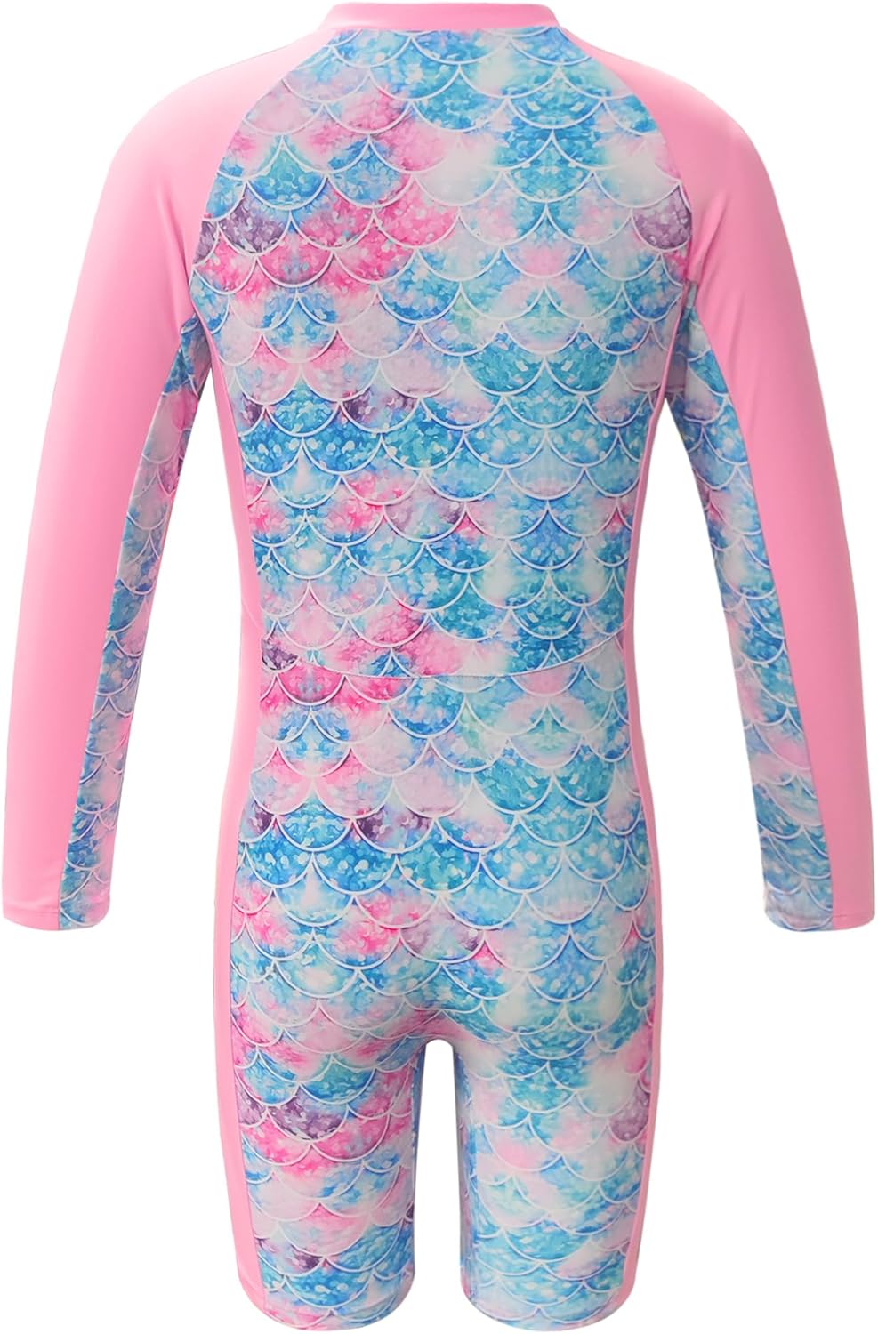 Yesfashion Girls Long Sleeve Rash Guard Half Zipper One Piece UPF 50+ UV Bathing Suit Beach Swimwear 4-13Y