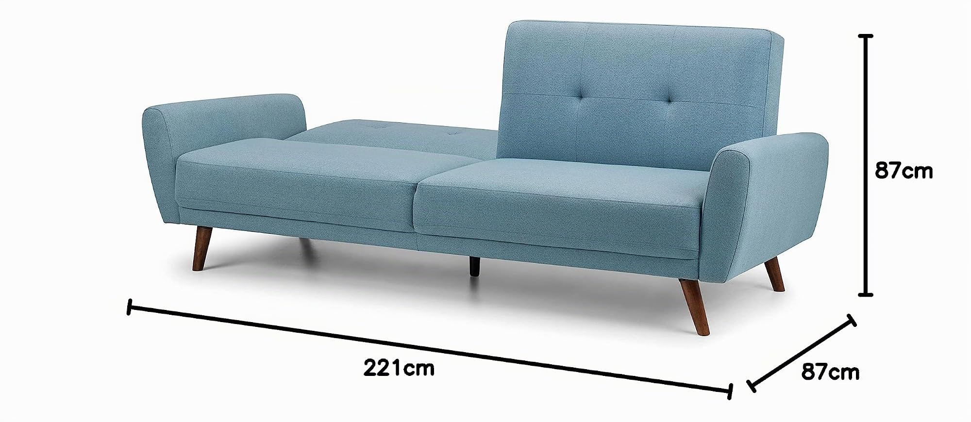 Julian Bowen Monza Schlafsofa aus Stoff, Blau