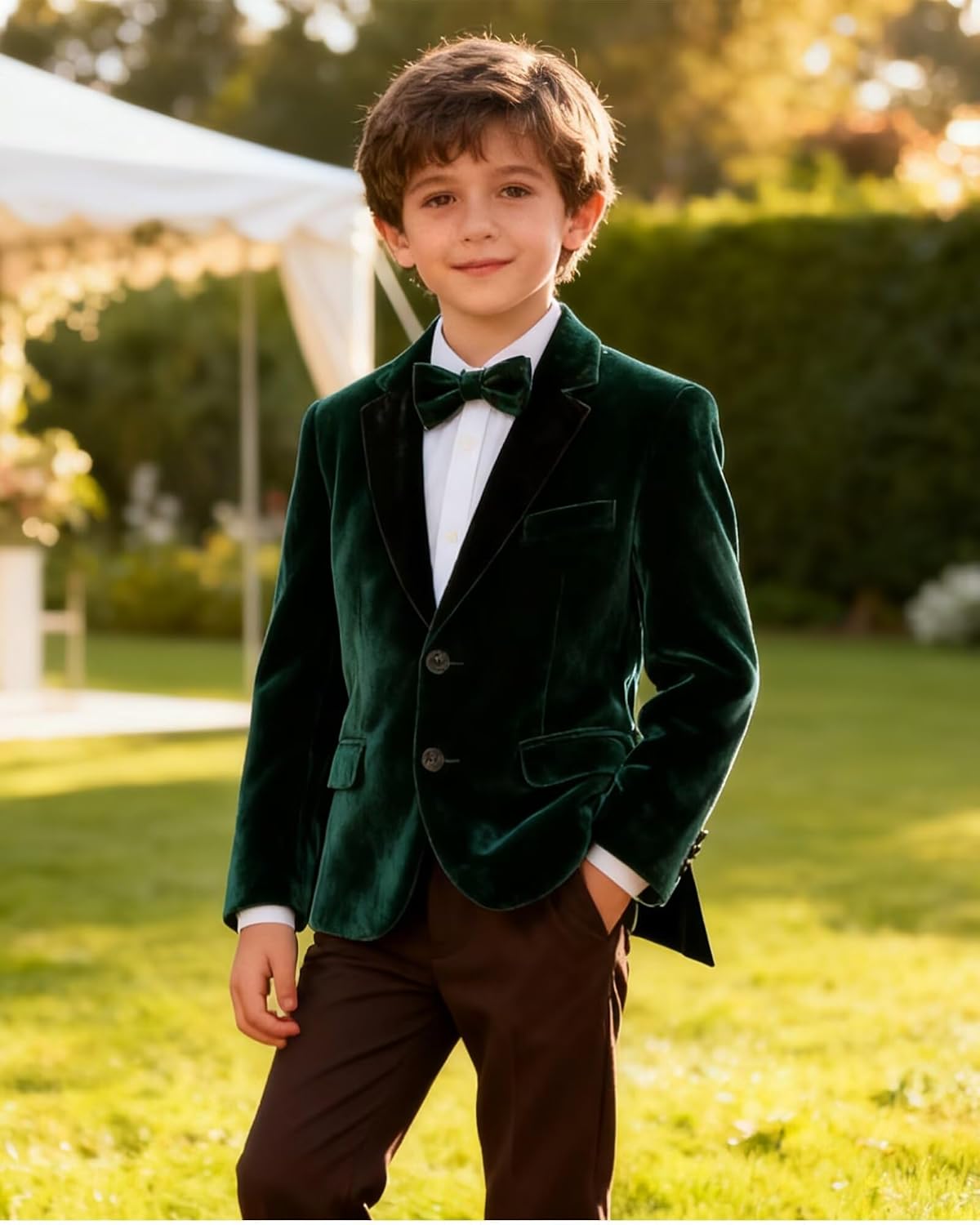 Retro Velvet Boy Suit Jacket Slim Fit Suits Blazer Boys Casual Sports Coat Kid Blazers for Prom Wedding Tuxedo Outfit