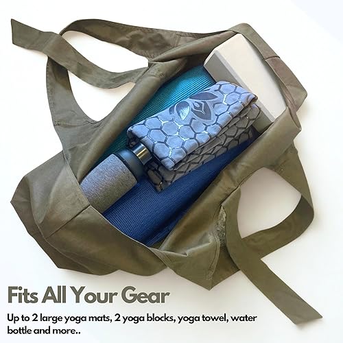 Miniatura 6 de Yogiii, bolsa para esterilla de yoga, la YogiiiTotePRO, bolsa grande para llevar esterilla de yoga con bolsillo lateral, para todos