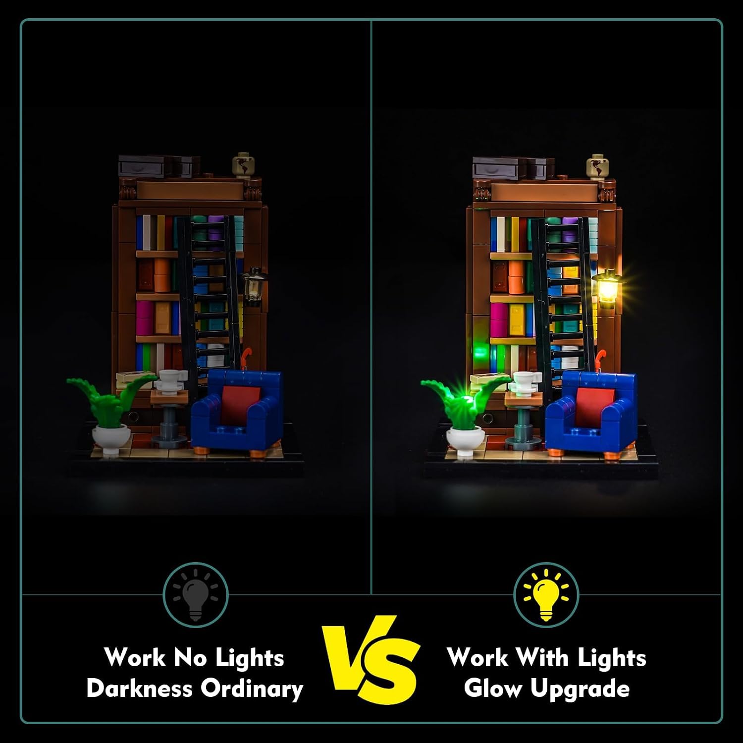 LocoLee Light kit Compatible with Lego 40698 Books are My Passion, LED Lighting Accessories Compatible with Lego Books (Lights Only, Model NOT Included)