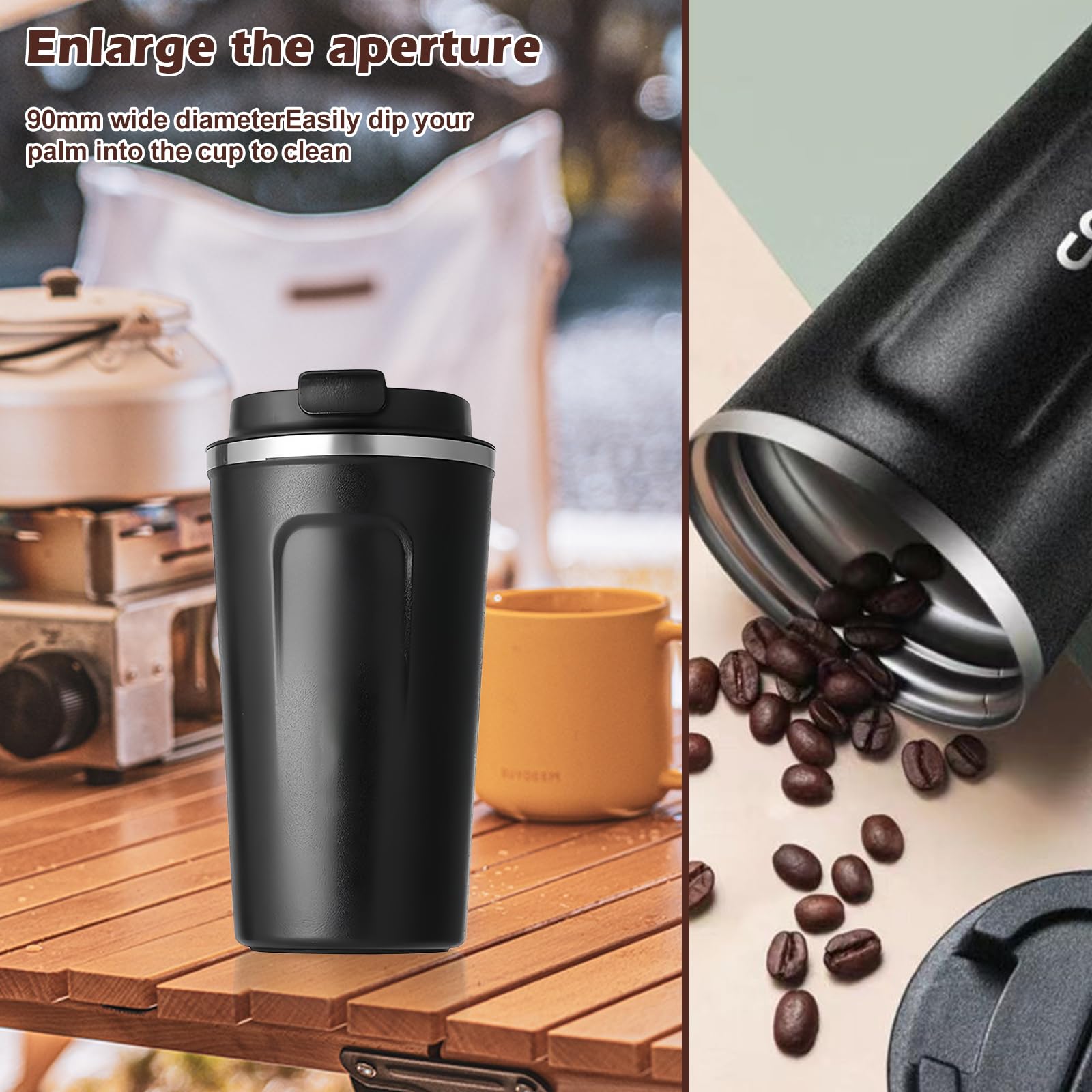 Tazza Termica Livole 600 Ml | Acciaio Inox Per Caffè In Viaggio | Regalo Per Futuro Papà