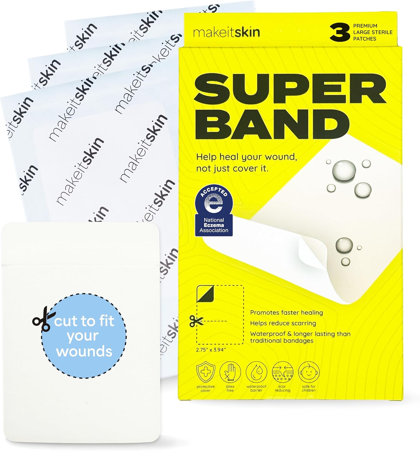 SUPERBAND Premium Hydrocolloid Bandages Waterproof...