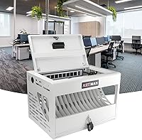 Vista 12 de Leavader Carros de carga móviles para tabletas, computadoras portátiles con tira de alimentación adicional de 4 bits, gabinete de carga