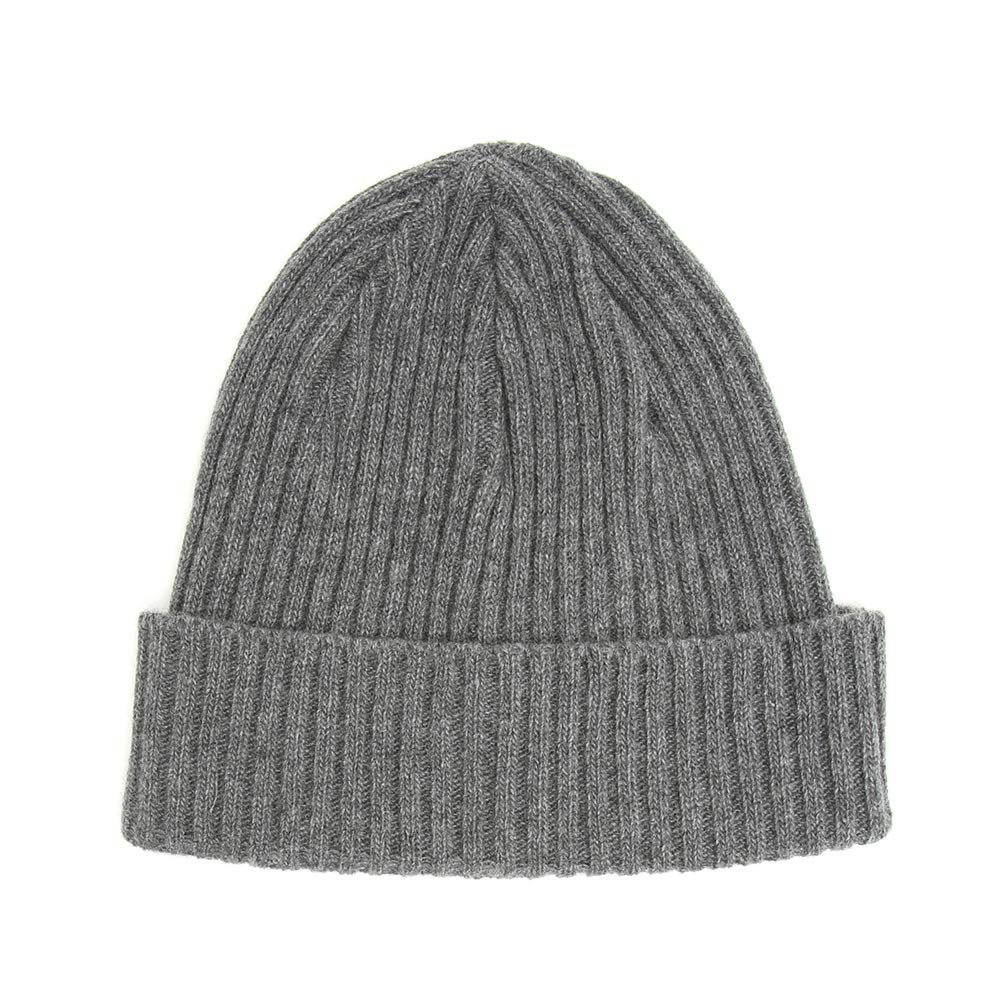 FANTASIE TERRENE Cashmere Beanie, Men/Women, Knitted, Recycled Cashmere - Made in Italy (Grey)