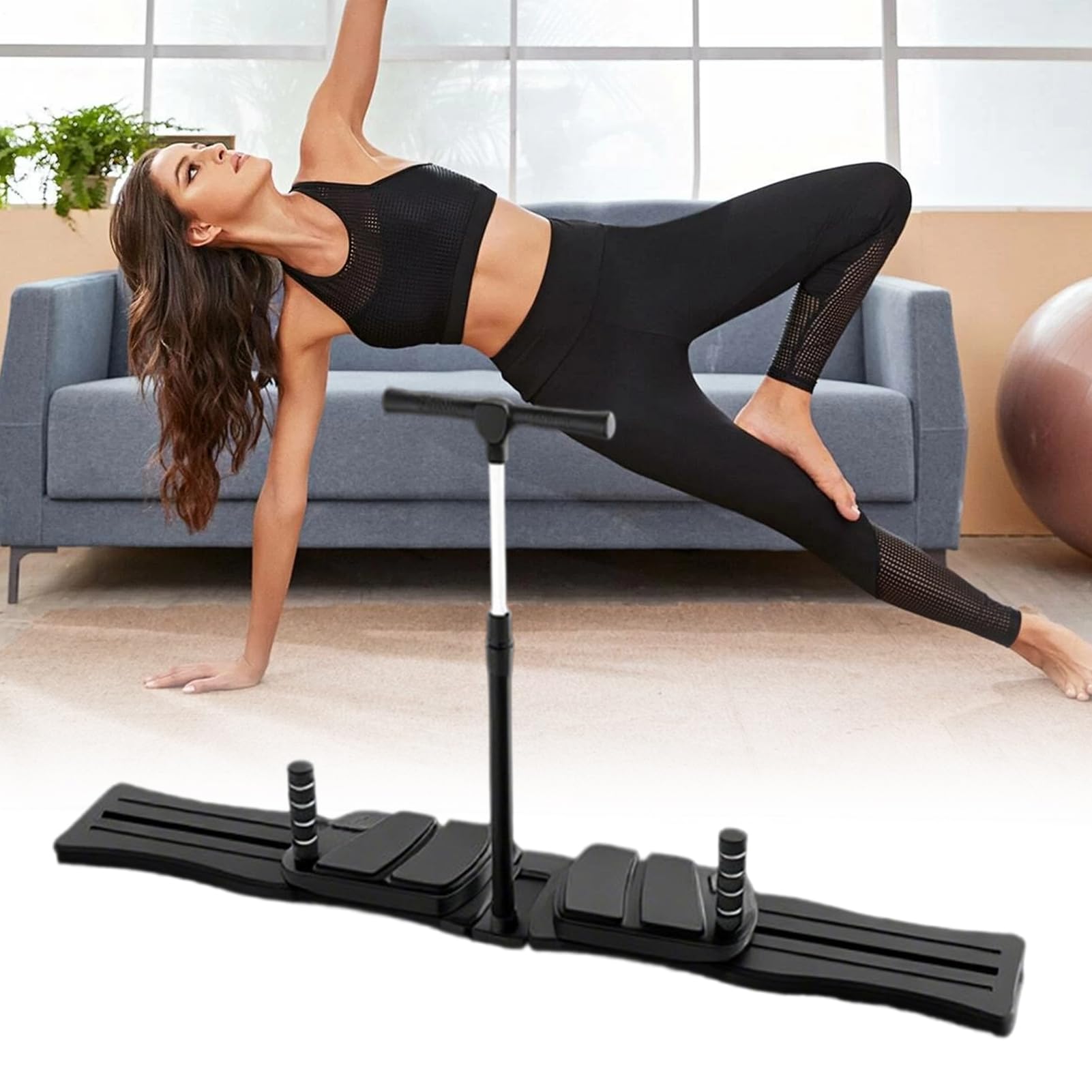Tabla de Pilates para Entrenamiento en Casa Entrenador Abdominal Y Fitness | Accesorio de Gimnasio Portátil y Resistente, Máquina Entrenadora Ergónómica Antideslizante para Abdomen y Core