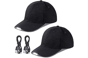 2 Pieces Hands-Free LED Baseball Cap with Built-in Lights