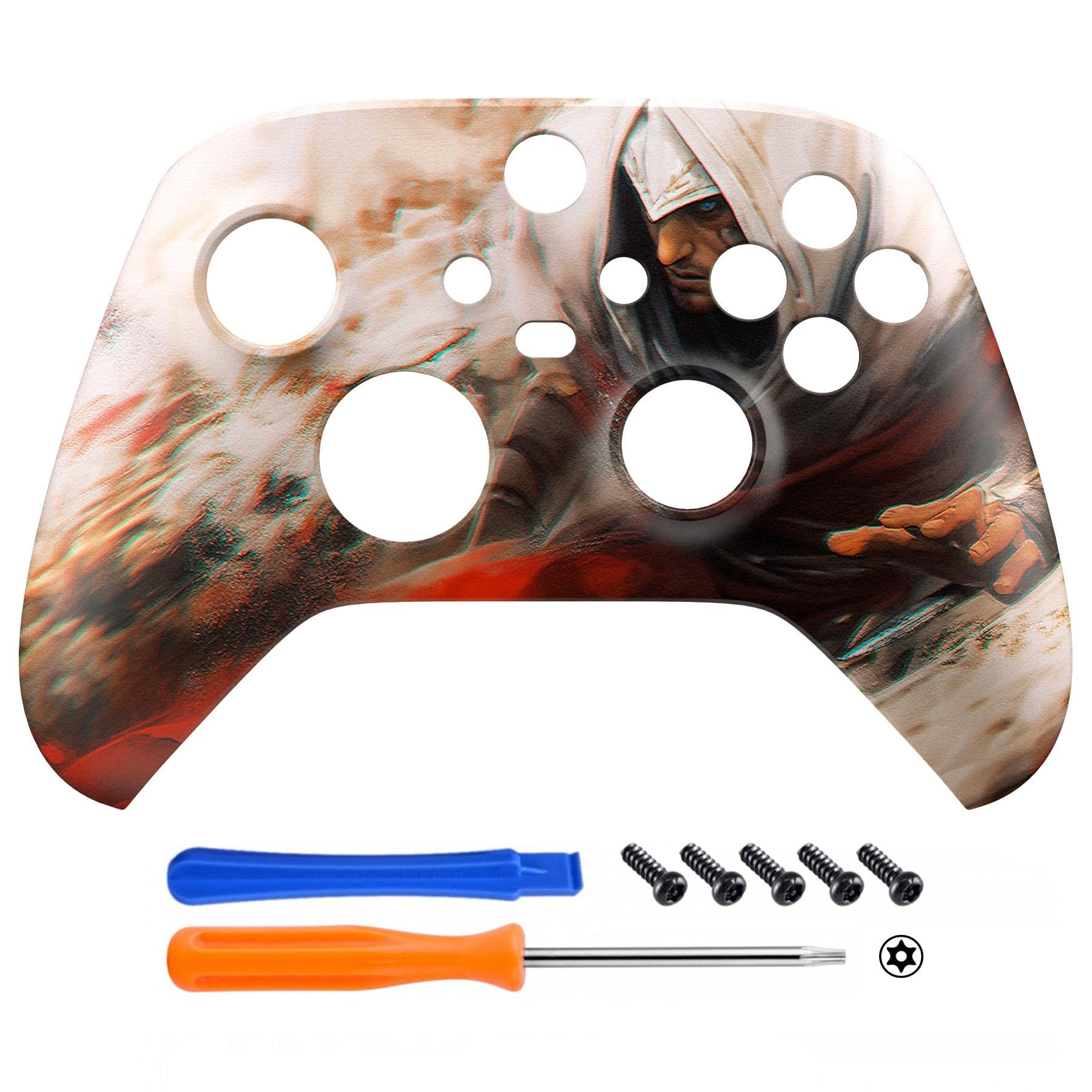 eXtremeRate Coque Personnalisée pour Xbox Séries X/S, Coque Avant Replacement pour Xbox Séries X/S Manette, Assassin - 3