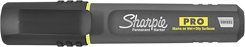 Miniatura 2 de SHARPIE Marcador permanente profesional, mediano, punta de cincel, marcador negro (2018329)