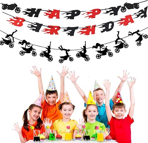 Miniatura 3 de 30 piezas de decoración de cumpleaños de motocross, suministros de fiesta de motocross, decoración de tartas para cupcakes para fiesta de cumpleaños
