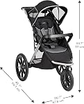 Système de voyage Evenflo Victory Plus avec poussette de jogging et siège d'auto LiteMax - Échelle grise