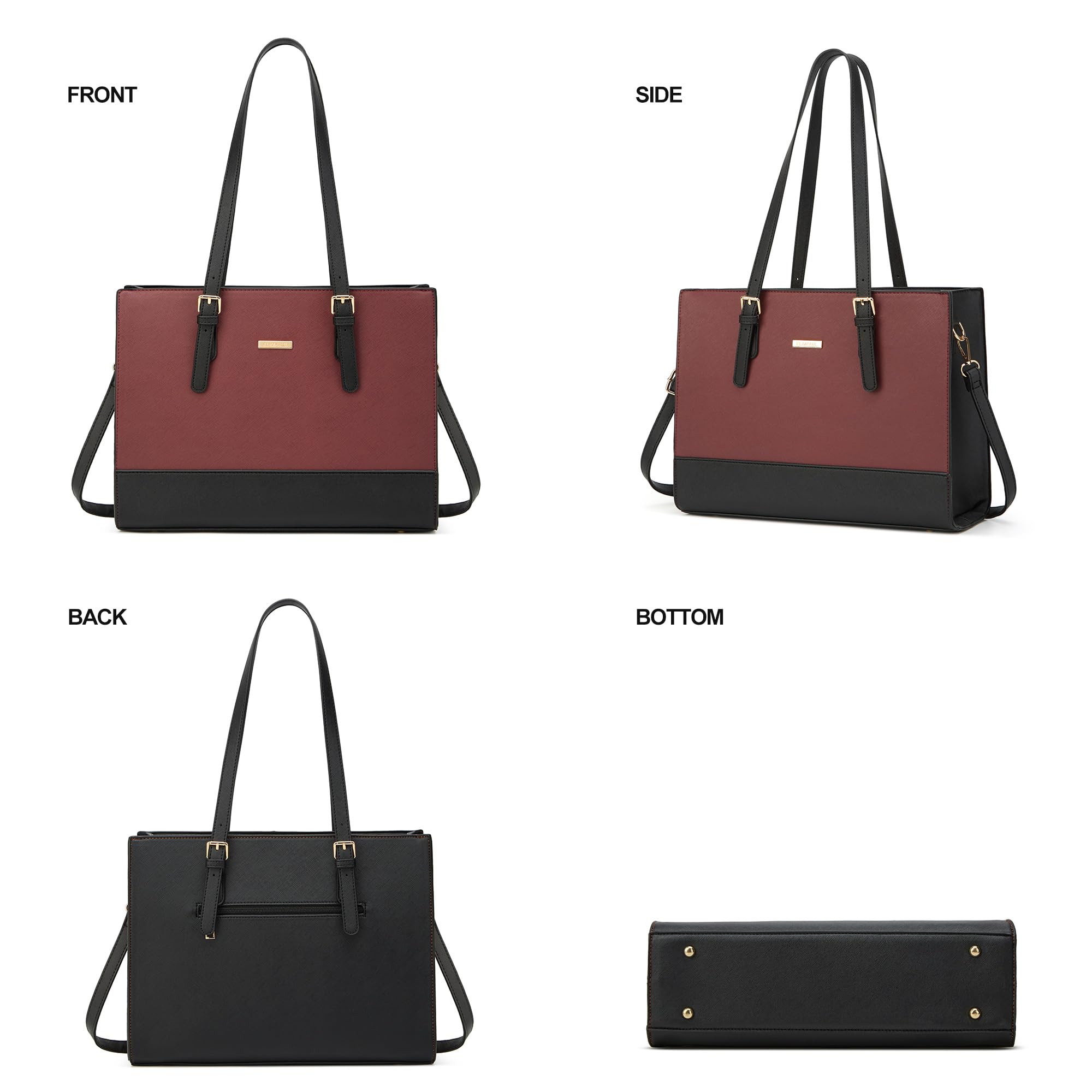Modische Damen-Handtaschen, Tragetasche, Schultertasche, Tragegriff oben, Geldbörsen-Set