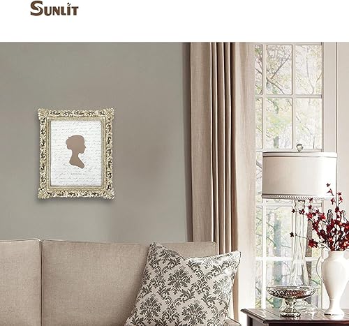 Miniatura 7 de Sunlit Marco de fotos vintage de 8 x 10 pulgadas, marcos de fotos antiguos de lujo con parte frontal de cristal, pantalla de fotos, colgar en la