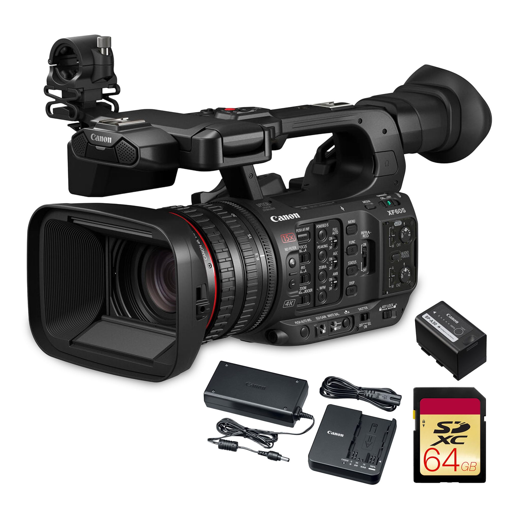 Amazon.com : Canon XF605 UHD 4K HDR Pro Camcorder – 1