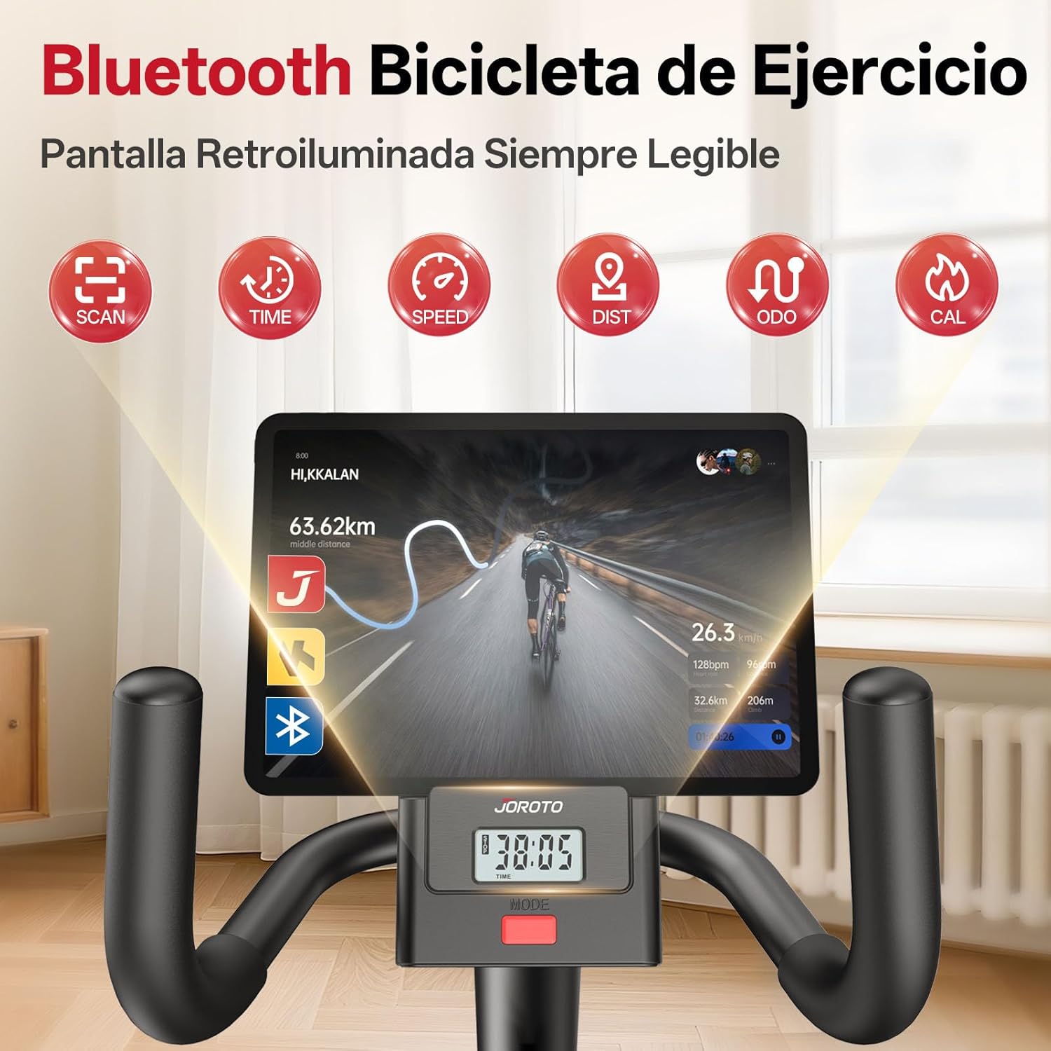 Bluetooth connectivity and LCD display of JOROTO JH30PRO bike