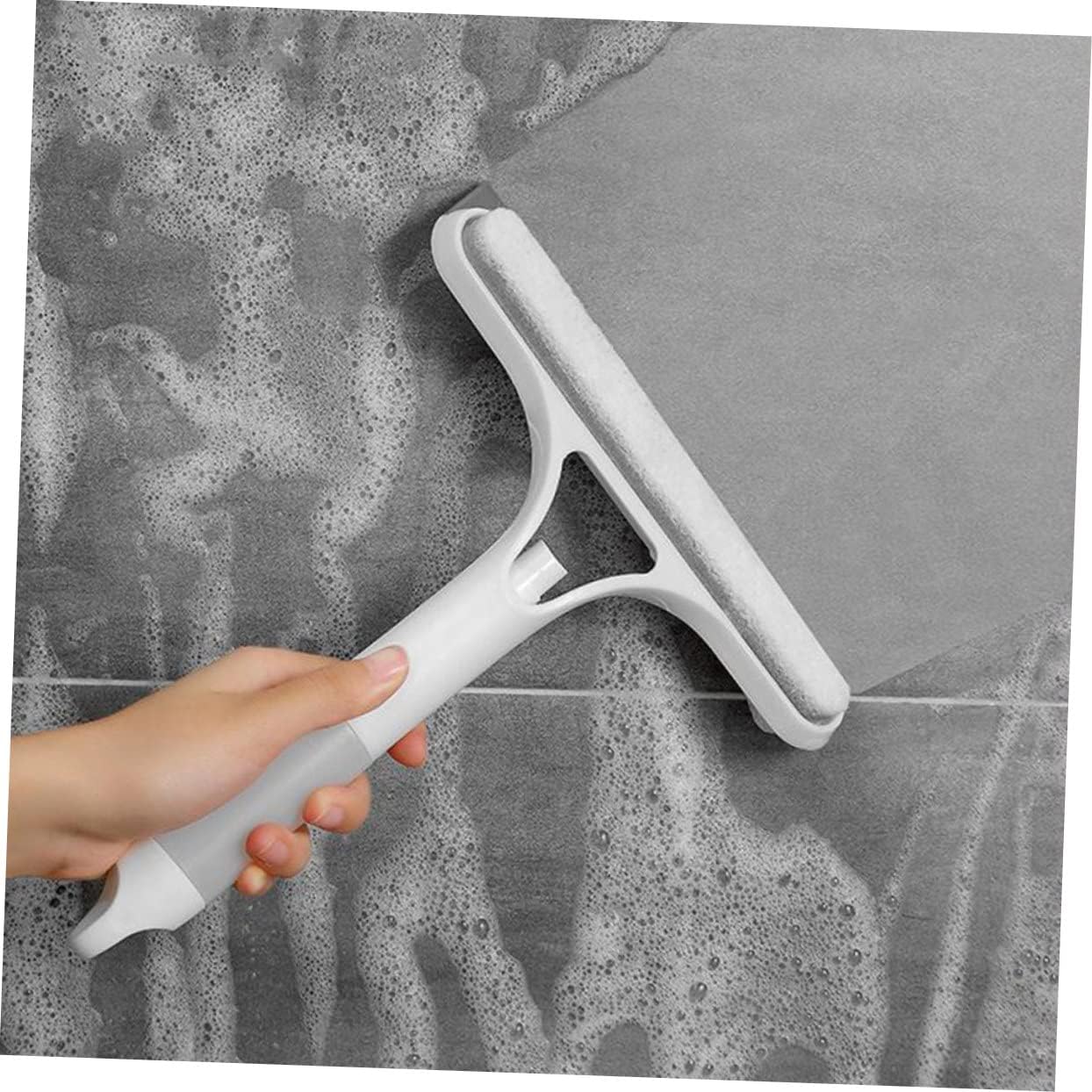 3Pcs Multi-Purpose Window Squeegee with Built-in Sprayer Ergonomic Handle for Glass Shower Doors Car Windows and Bathroom Cleaning Material