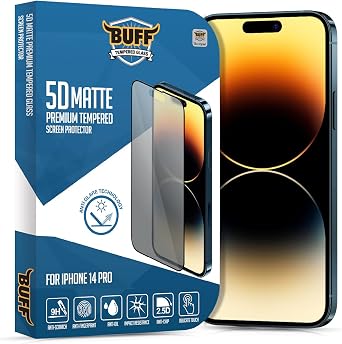 BUFF LABS Buff iPhone 14 Pro 5D Matte Screensaver, Buff Labs