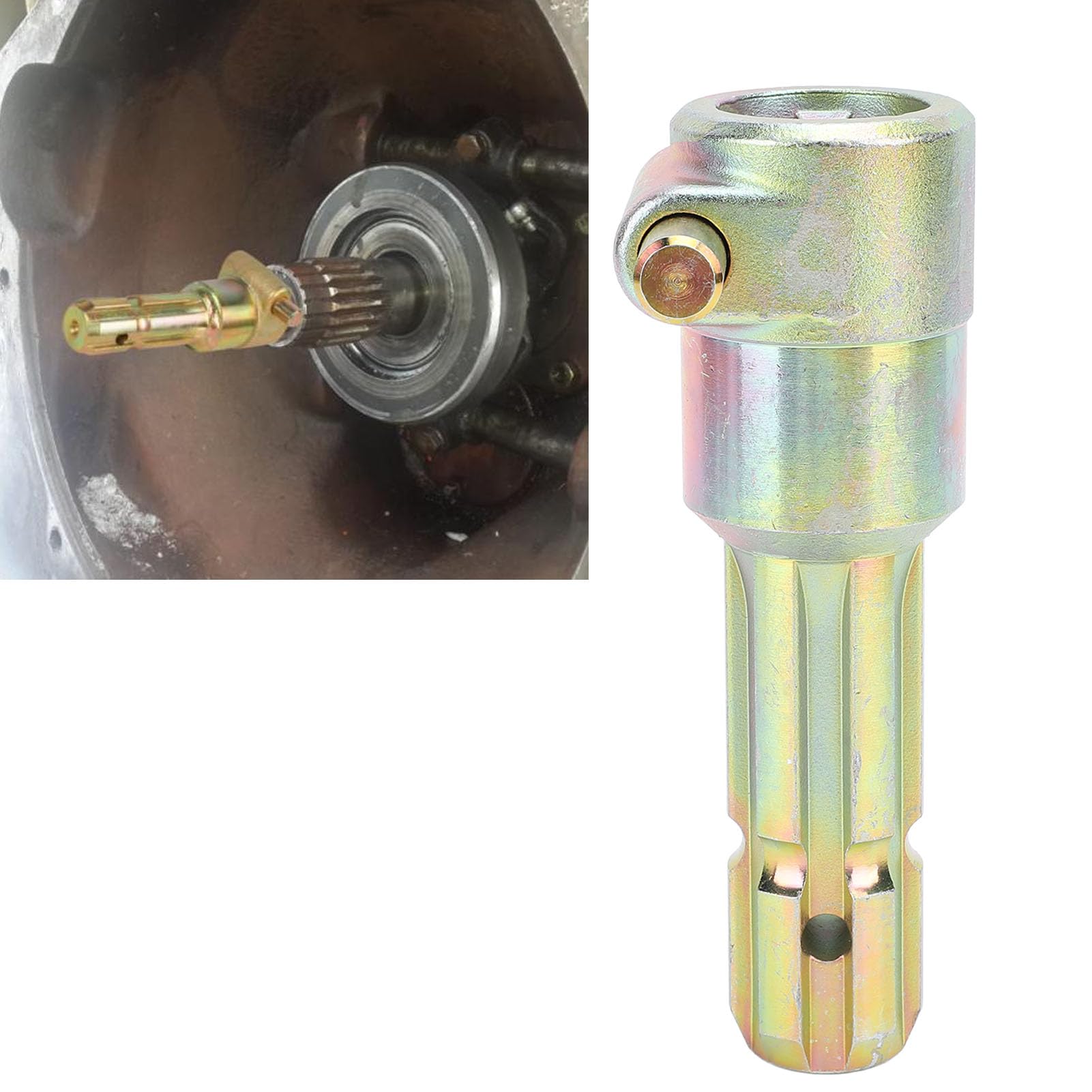 Adaptador Extensor de Eje de Toma de Fuerza de Toma de Fuerza 1 3 8 Pulgadas 6 Estrías Hembra 1 3 8 Pulgadas 6 Estrías Macho Conexión Rápida para Extensión de PTO de Tractor,