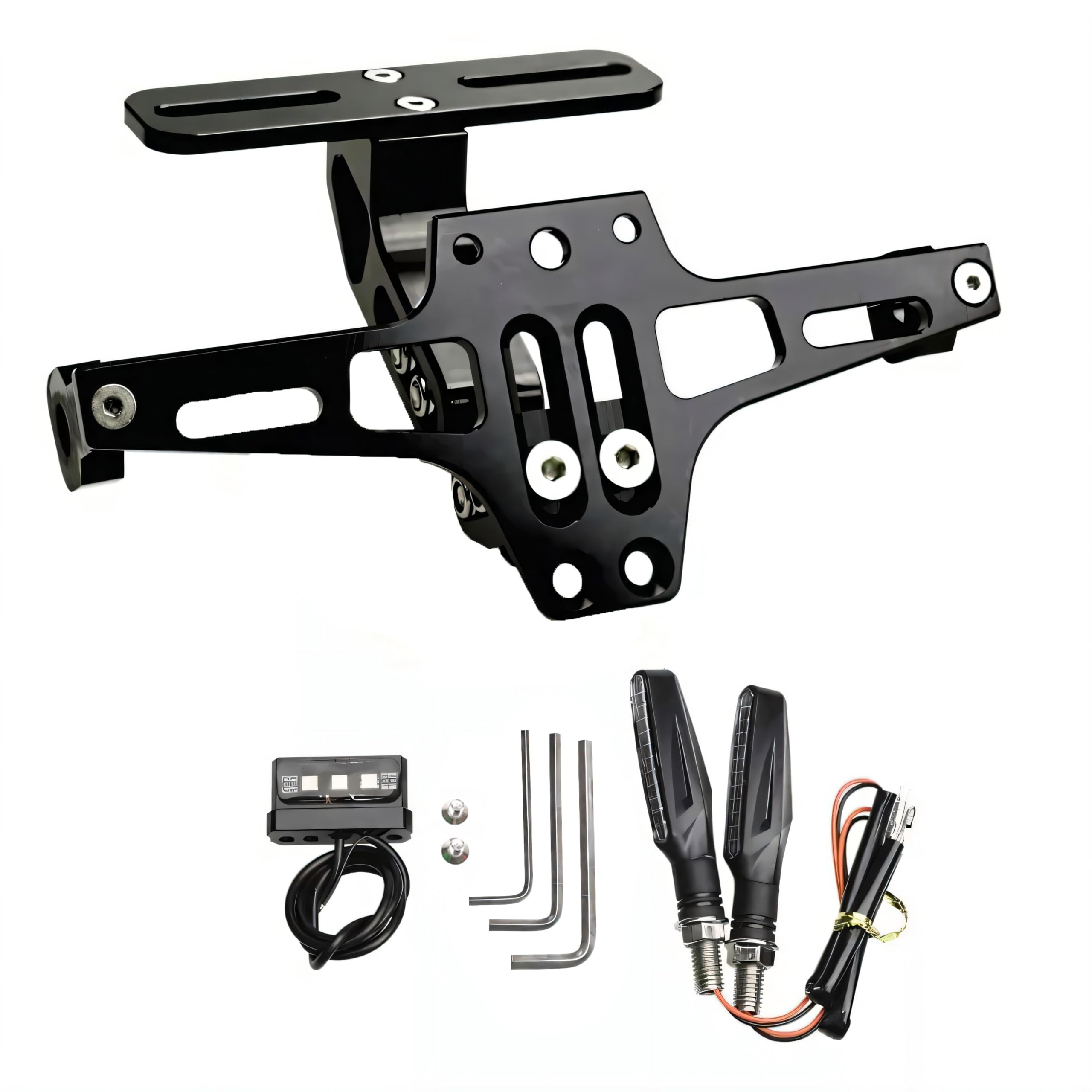 Motorfiets Accessoires Universele Fender Eliminator Kentekenplaathouder Beugel Ho Tidy Tail Met Aluminium LED Licht voor Suzuki GSXR 600 750 1000 voor CBR 250R 300R 400R 500R 600RR 1000RR Grijs Motorfiets Accessoires Universele Fender Eliminator Kentekenplaathouder Beugel Ho Tidy Tail Met Aluminium LED Licht voor Suzuki GSXR 600 750 1000 voor CBR 250R 300R 400R 500R 600RR 1000RR Grijs