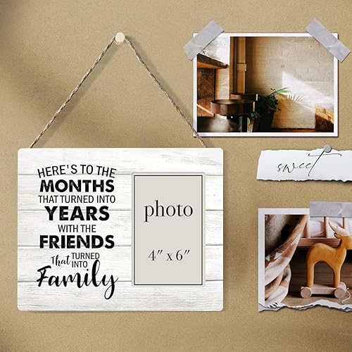 Miniatura 4 de Nurawo Regalos para amigos, ideas de regalos para amigos, regalos de amistad para hombres y mujeres, marco de fotos de madera para mesa o pared
