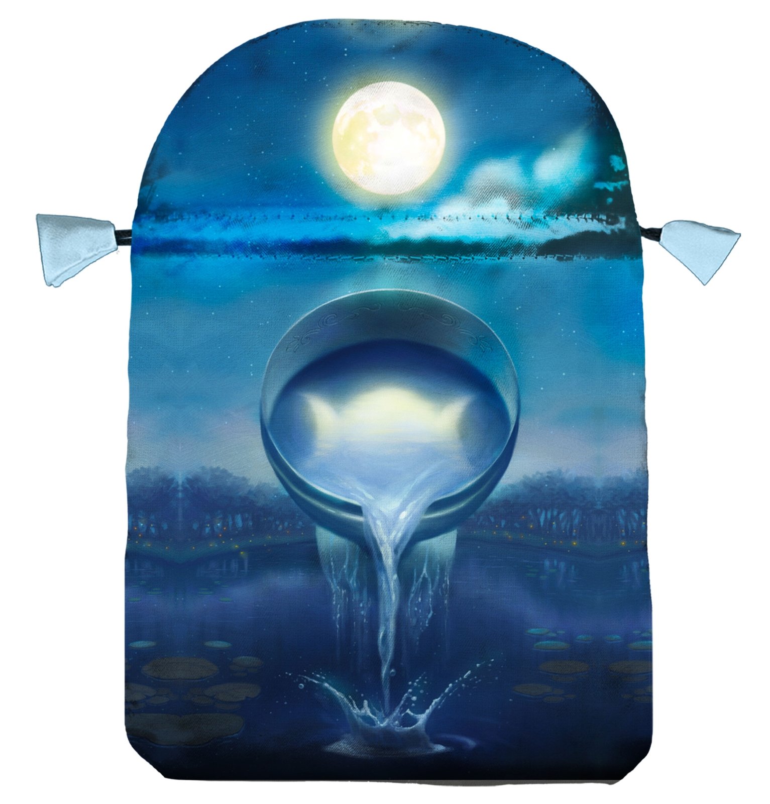 Silver Witchcraft Tarot Bag: Printed Satin
