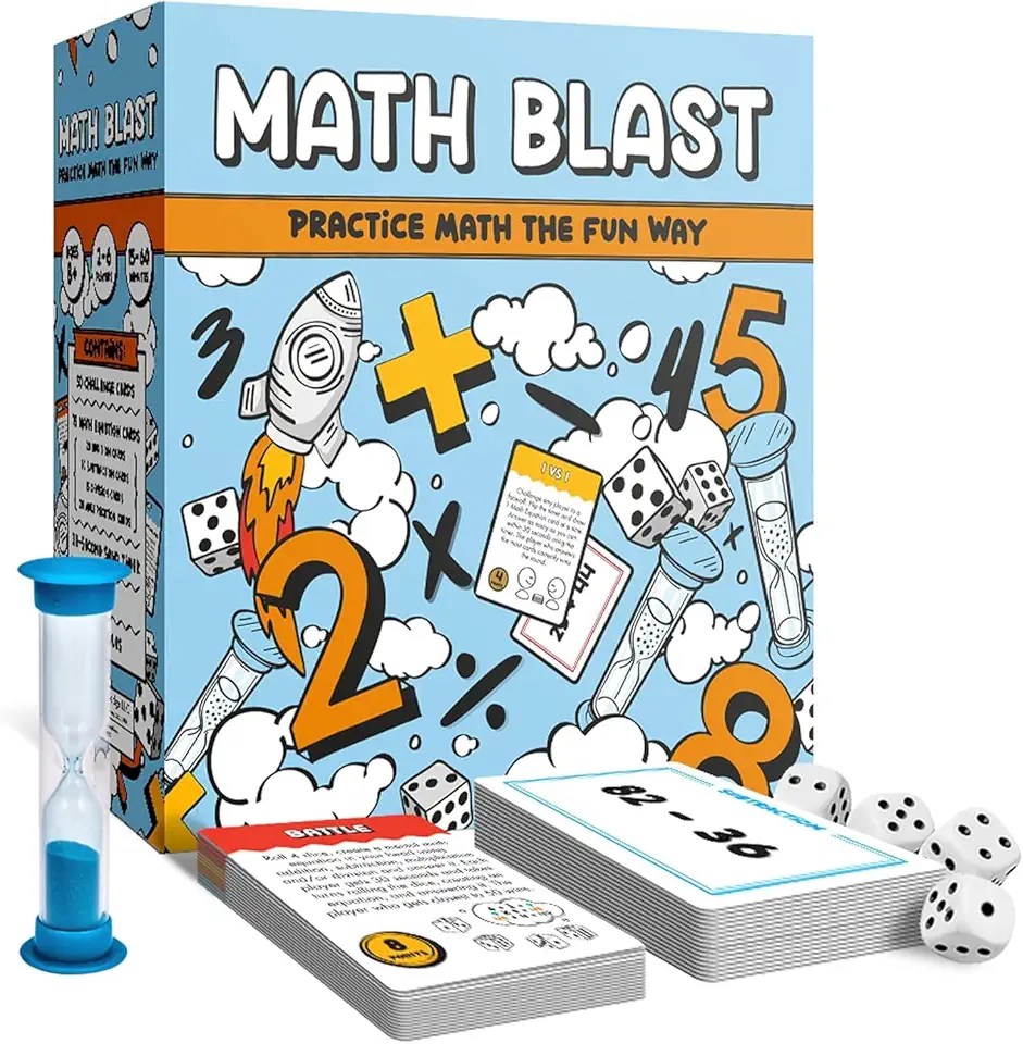 Math Blast! Cool Math Games for Kids 8-12 - Fun Educational Mental Math Game for Home &amp; Classroom - Practice Math The Fun Way